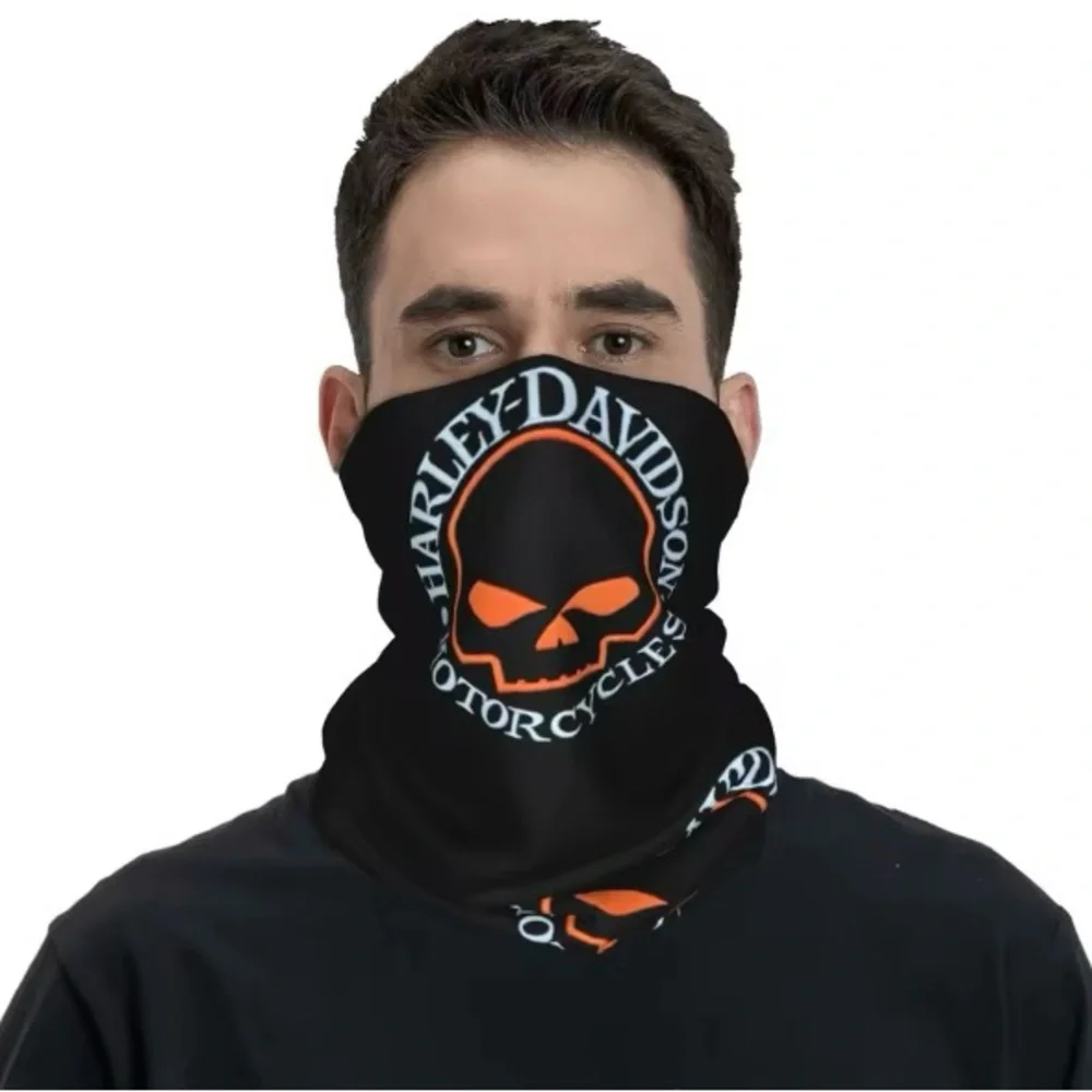 Harley-Davidson Black and Orange Bandana